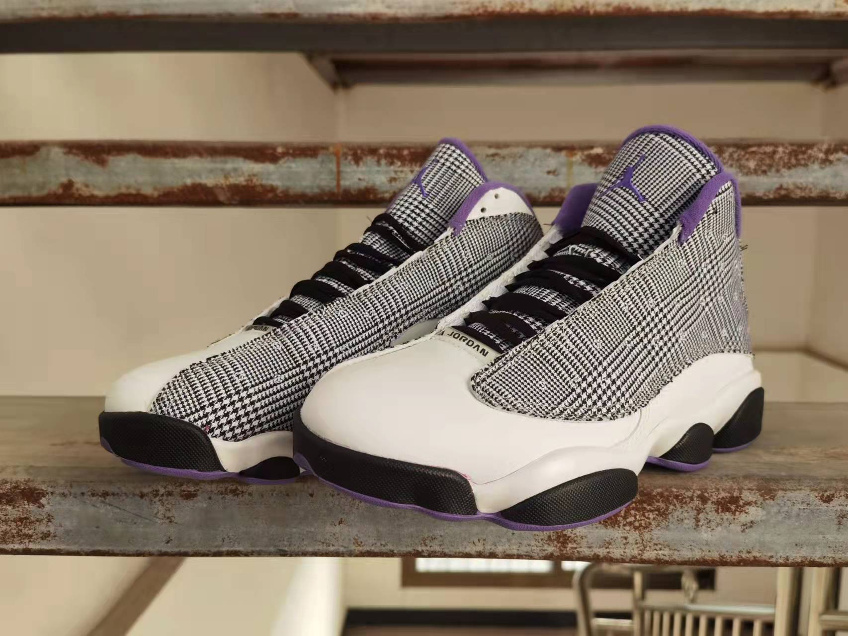 2022 Air Jordan 13 Grey Purple White Black Shoes - Click Image to Close